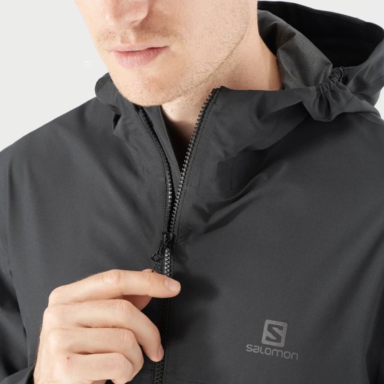 Salomon Essential Waterproof 2.5 L Men's Shell Jackets Black | CA 64F27